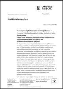 Read more about the article Pressemitteilung vom 22.11.2022